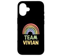 Happy Colorful Team Vivian Rainbow Pride Green Yellow Case for iPhone 16