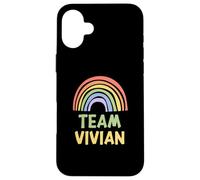 Happy Colorful Team Vivian Rainbow Pride Green Yellow Case for iPhone 16 Plus