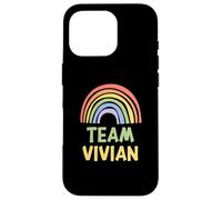 Happy Colorful Team Vivian Rainbow Pride Green Yellow Case for iPhone 16 Pro