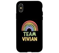 Happy Colorful Team Vivian Rainbow Pride Green Yellow Case for iPhone X/XS