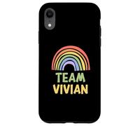 Happy Colorful Team Vivian Rainbow Pride Green Yellow Case for iPhone XR