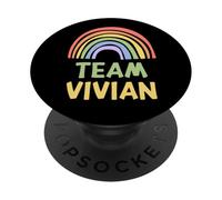 Happy Colorful Team Vivian Rainbow Pride Green Yellow PopSockets Adhesive PopGrip