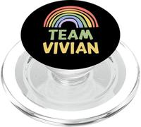 Happy Colorful Team Vivian Rainbow Pride Green Yellow PopSockets PopGrip for MagSafe