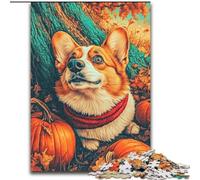 Happy Corgi 1000 Piece Jigsaw Puzzles, for Age 14+ Fun Games Fun Activities at Home, Birthday Gifts, Travel Gifts (50x75cm)