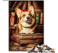 Happy Corgi 1000 Pieces Jigsaw Puzzle for Adults& Teens, Educational Games DIY Toys with Matching Poster And Trivia Sheet for Age 14+ (26x38cm)