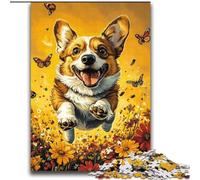 Happy Corgi 2000 Pieces Jigsaw Puzzle for Adults& Teens, Challenging Game Toys Every Piece Is Unique - Challenging Family Fun Game (70x100cm)