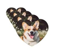 Happy Corgi Dog Car Air Fresheners Cards Set of 4 Pieces Personalized Car Fresheners Gifts for Men Women Auto Aromatherapy Tablets Hanging Scented Cards for Wardrobe Bathroom