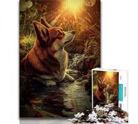 Happy Corgi Jigsaw Puzzles for Adults 1000 Pieces,Family Game Stress Reliever Difficult Challenge Great Gifts And Toys 50x75cm
