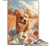 Happy Corgi Jigsaw Puzzles for Adults Teenagers Jigsaws Puzzle, Challenging Game And Family Play Educational Game for Birthday, Chrismas (70x100cm)