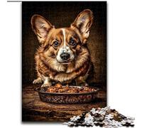 Happy Corgi Jigsaw Puzzles for Adults Teenagers Jigsaws Puzzle, Suitable for Ages 14 And Up Improve Memory Gifts Ideas (26x38cm)
