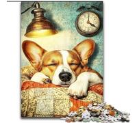 Happy Corgi Jigsaw Puzzles for Teenagers, Family Activity Fun at Home Activities, Birthday Present,Travel Gifts (26x38cm)