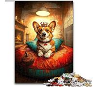 Happy Corgi JigsawPuzzle 1000 Pieces for Adults, Toys Educational Games Stress Relieving Unique Birthday And Gifts (26x38cm)