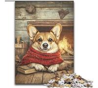 Happy Corgi Jigsaws 1000 Pieces for Teenagers, Toys Educational Games Stress Relieving Unique Birthday And Gifts (50x75cm)