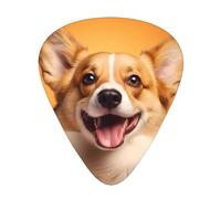 Happy corgi Stylish and durable guitar picks, three types of thin, medium and heavy guitar picks (12 pieces), suitable for guitar, bass, electric guitar, ukulele,