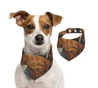 Happy Couple Squirrel Pet Scarf Dog Bandanas Spring Summer Soft Cotton Puppy Scarfs Adjustable Accessories for Small Medium Large Girl Boy Pup Small
