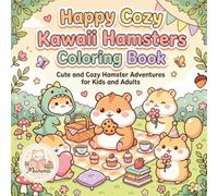 Happy Cozy Kawaii Hamsters Coloring Book: Cute and Cozy Hamster Adventures for Kids and Adults