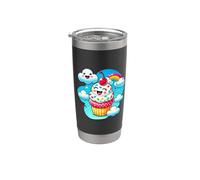 Happy Cupcake Joyful Dessert Art Stainless Steel Insulated Tumbler