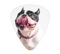 Happy Curious Dog French Bulldog,12 Pcs Guitar Pick,3 Different Thickness Plectrums for Acoustic Guitar Bass Ukulele (0.46mm 0.96mm 0.71mm)