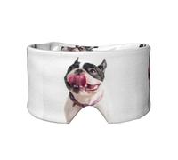 Happy Curious Dog French Bulldog, Full Eye Covers Light Blocking Eye Mask Sleep Eye and Ear Muffs
