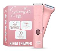 HAPPY CURVES Smoothie Bikini Trimmer - Electric Razor for Women, Waterproof Hair Trimmer with Adjustable Guards, Personal Shaver for Pubic Hair, Ladies Intimate Shaver and Body Hair Trimmer (Guava)