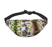 Happy Cute koala Boys large waist bag, travel crossbody waist bag, suitable for enjoying sports, running, cycling, travel, fishing