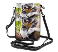 Happy Cute koala Multi Pocket Lightweight Shoulder Bag with Magnetic Closure Suitable for Travel and Daily Use