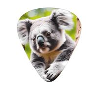 Happy Cute koala Printed guitar picks for acoustic, electric, and band players, 12 pieces in 3 different thicknesses