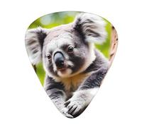 Happy Cute koala Stylish and durable guitar picks, three types of thin, medium and heavy guitar picks (12 pieces), suitable for guitar, bass, electric guitar, ukulele,