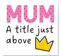 Happy Cute Mothers Day Card Birthday from Son Daughter in Law Mum Mummy Stepmum Grandmum Foster First Time Sentimental Lovely Words Heartfelt Unique Gift 14x14cm