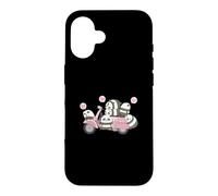 Happy Cute Pandas Animals Riding Motorcycle Bike Gift Adults Case for iPhone 16