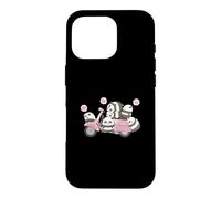 Happy Cute Pandas Animals Riding Motorcycle Bike Gift Adults Case for iPhone 16 Pro