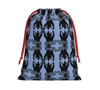 Happy Dad Father Day Printing Soft Drawstring Gift Bag With Red Ribbon Durable For Christmas Halloween For Adults Gifting