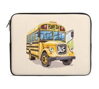 Happy Day School Bus Laptop Case Sleeve Bag 10inch Durable Shockproof Protective Computer Carrying Cover Briefcase