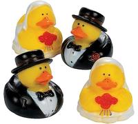 HAPPY DEALS ~ Bride Groom Rubber Ducks | 12 Pack | Wedding Favors