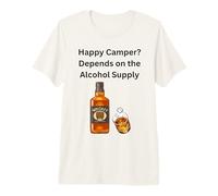 Happy? Depends On The Alcohol Supply Camping Fun Premium T-Shirt