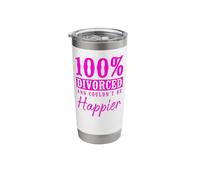 Happy Divorce Party 100% Divorced and Couldn't Be Happier Stainless Steel Insulated Tumbler