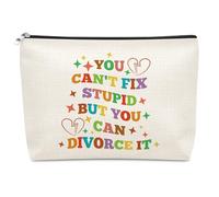 Happy Divorce Party Gifts Makeup Bag Breakup Gifts for Women Her Sister Newly Divorced Woman Divorce Party Decorations Breakup New Beginnings Gift for Women Happy Divorced Gift Cosmetic Pouch