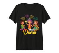 Happy Diwali Deepavali Cute Kids Boys Girls Indian Premium T-Shirt