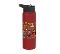 Happy Diwali Deepavali for Indian Dipavali Deepawali Hindu Stainless Steel Insulated Water Bottle
