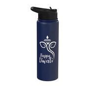 Happy Diwali Deepavali for Indian Lord Ganesha Deepawali Stainless Steel Insulated Water Bottle