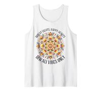 Happy Diwali Lights Hearts Diwali Vibes Only Festive Rangoli Tank Top