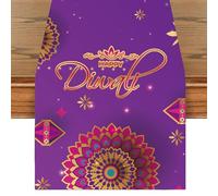 Happy Diwali Table Runner,Diwali Party Table Runner,India Deepawali Festival of Lights Party Decor Supplies Diwali Decorations for Diwali Party Kitchen Dining Home Table Decoration