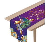 Happy Diwali Table Runner, Happy Diwali Kitchen Dining Table Decoration, India Festival of Lights Tables Runner, Festival of Lights Party Decor Supplies, Kitchen Dining Home Tables Decoration