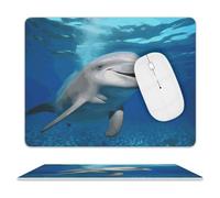 Happy Dolphin Mouse Pad Mouse Mat 10 X 8 Inch