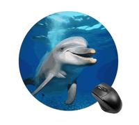 Happy Dolphin Mouse Pad Premium Texture Mousepad with Non-Slip Rubber Base 7.8" X 7.8" Large Gaming Mouse Mat Wireless Mouse Desk Accessories