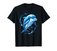Happy Dolphin Splash Ocean Sea Life Lover T-Shirt