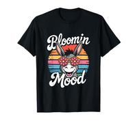 Happy Donkey Blooming Mood Retro T-Shirt