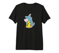 Happy Donkey Hugging Pizza Slice Premium T-Shirt