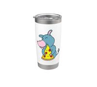 Happy Donkey Hugging Pizza Slice Stainless Steel Insulated Tumbler