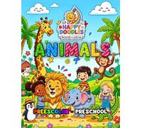 Happy Doodles: ANIMALS: Libro de colorear y actividades en inglés y español